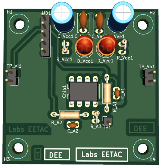 3D view of the PCB board
