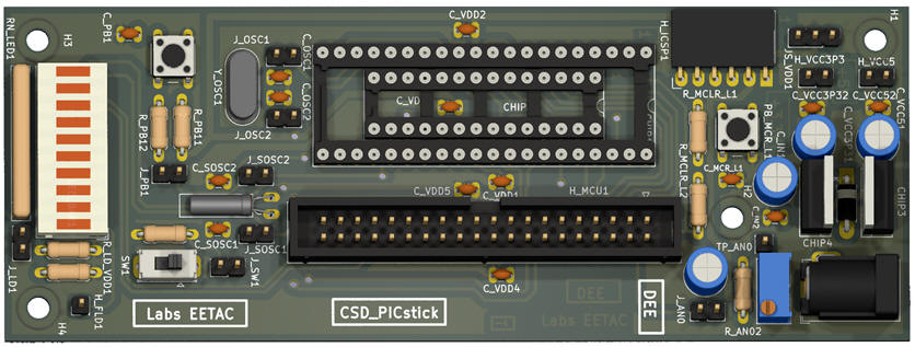 3D view of the PCB