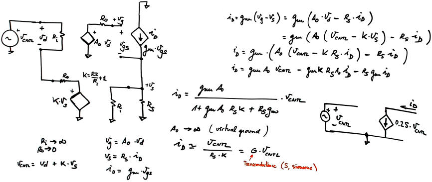 Transconductance equation