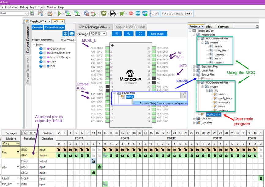 MCC coonfiguration files