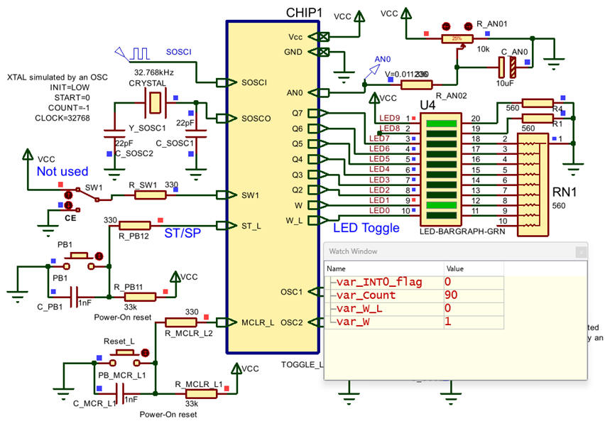 Simulation watching RAM variables