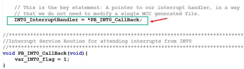 Pointer to the interrupt service routine