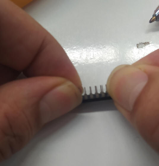 Bending the pins 