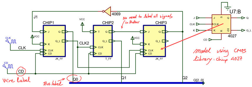 Circuit captured in Proteus