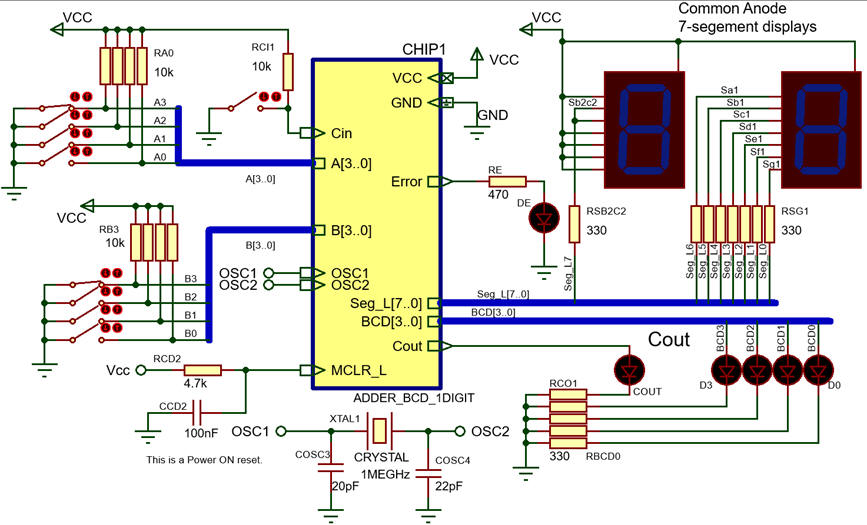 Captured circuit in Proteus