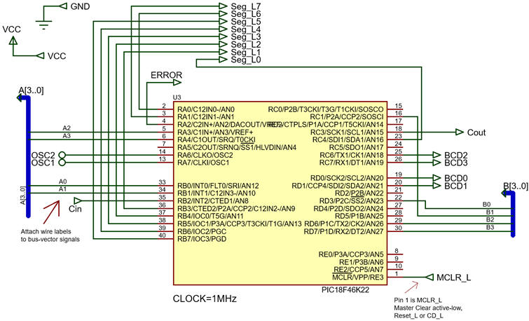 Microcontroller connections