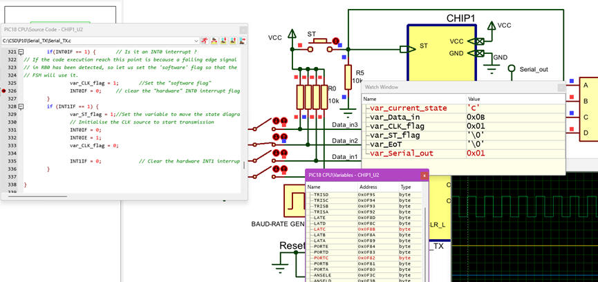 Running and debugging in Proteus