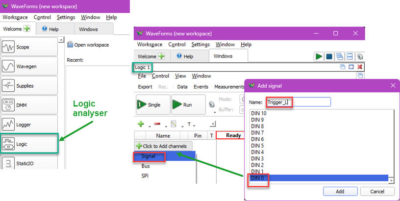 Logic analyser instrument