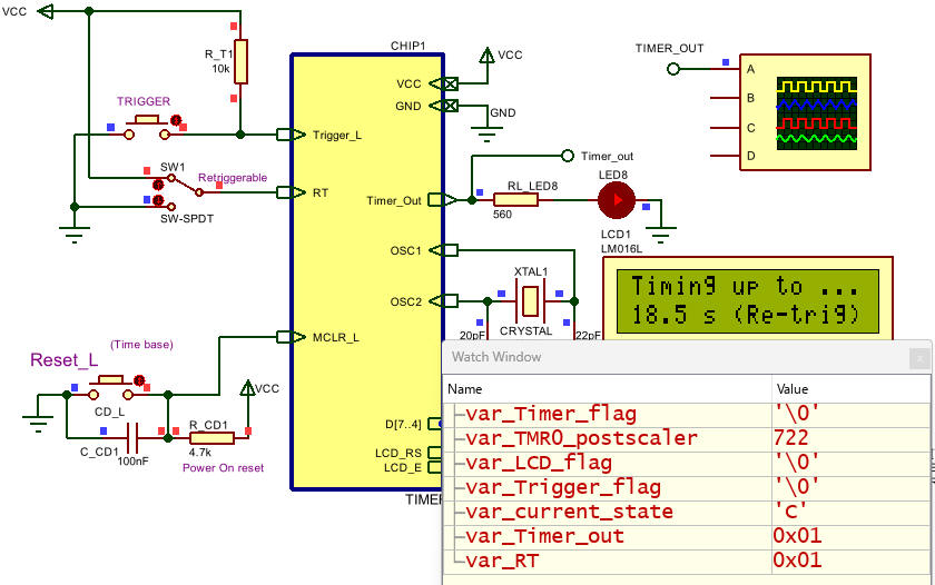 Circuit running and watching variables