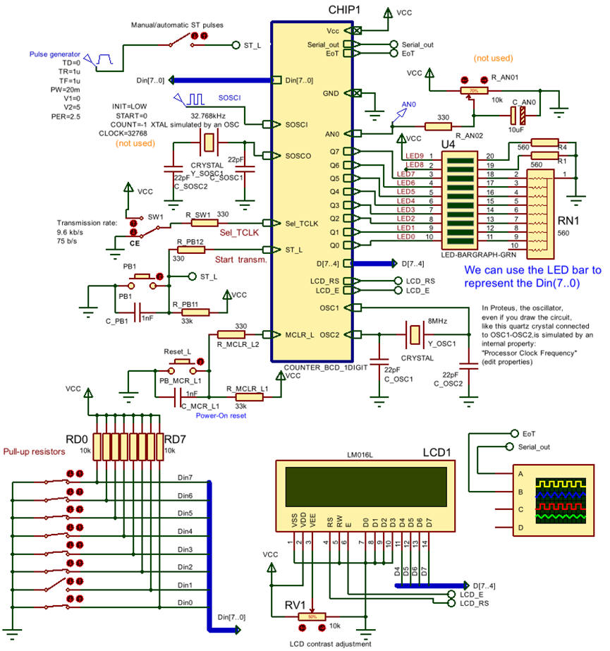 Circuit captured in Proteus