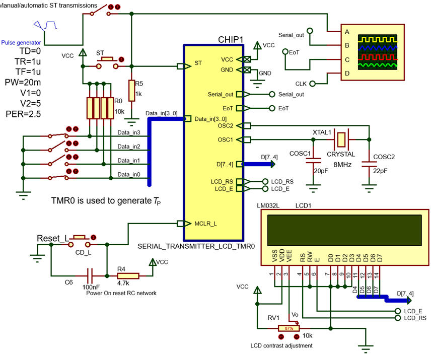 Circuit captured in Proteus