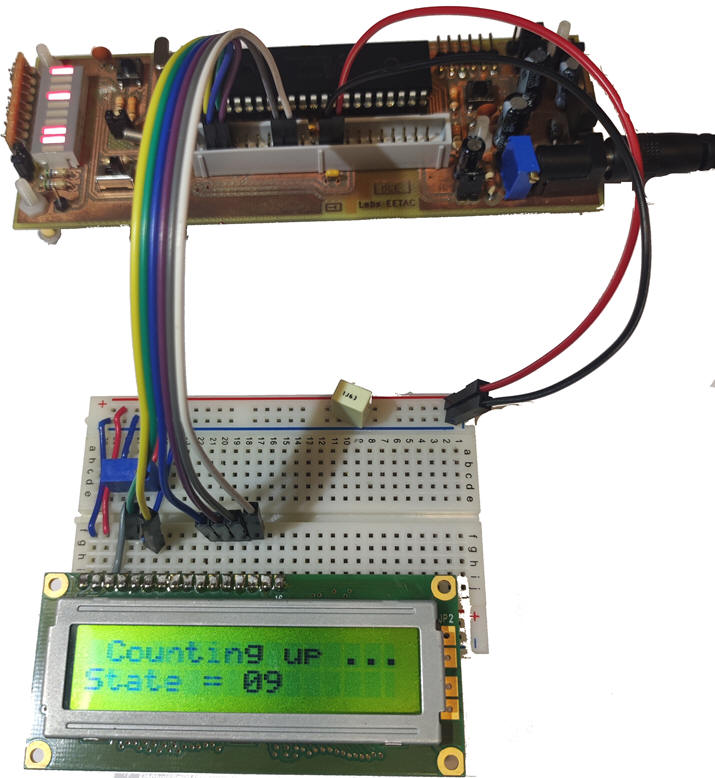 LCd connection using six wires