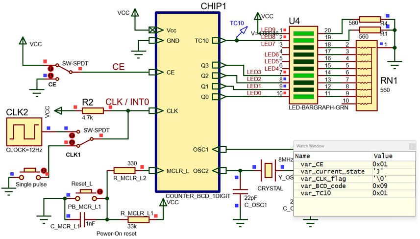 Proteus circuit running