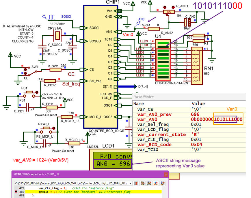 A/D converter running