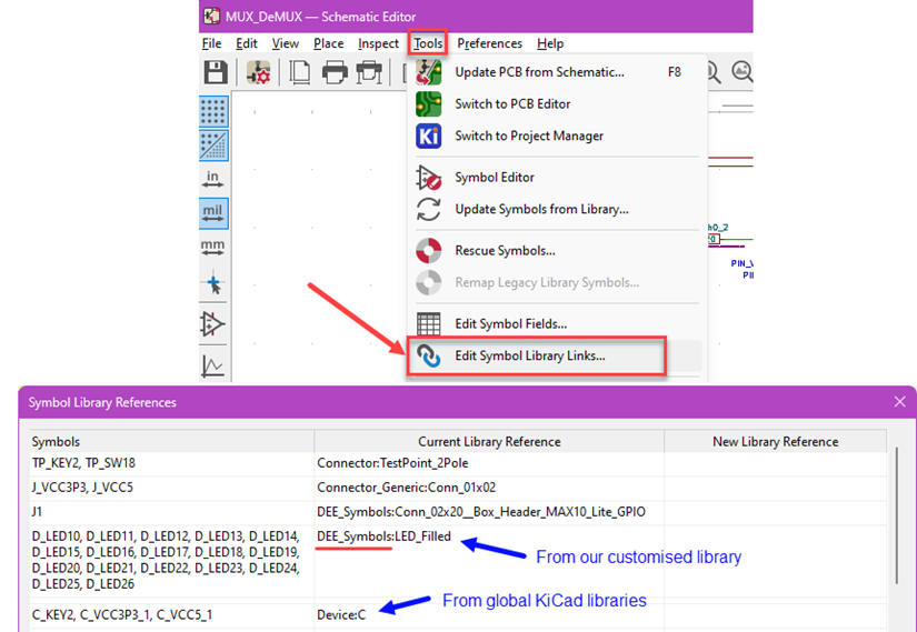 Modifying symbol libraries