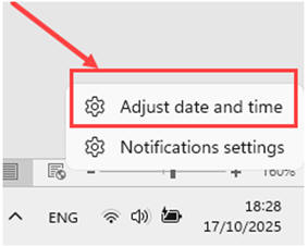 Sync your computer time